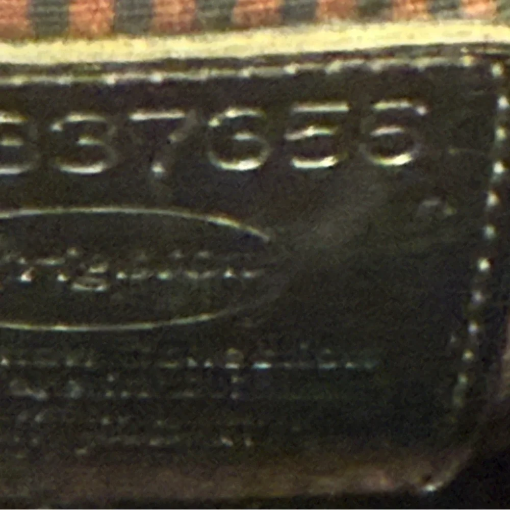 BRIGHTON Womens Black & Brown LEATHER SHOULDER BAG W/card Holder Croc Embossed